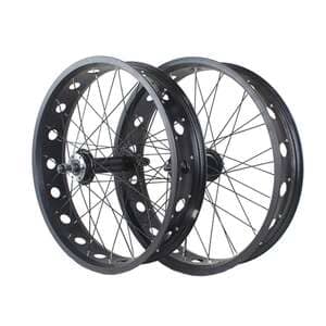 Jeu De Roues Snowbike 26x4.0 Jantes Larges Alliage VTT Fat Bike - Avant Et Arrière 36H Noires